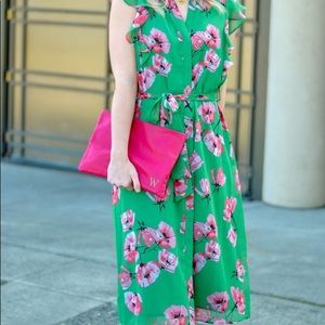 - ISO - who what wear green floral dress.